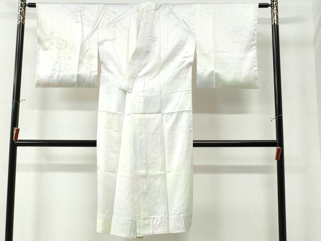 平和屋着物●長襦袢 無双仕立て 舞花地紋 暈し染め 半衿刺繍 正絹 逸品 未使用 CAAZ2948yc