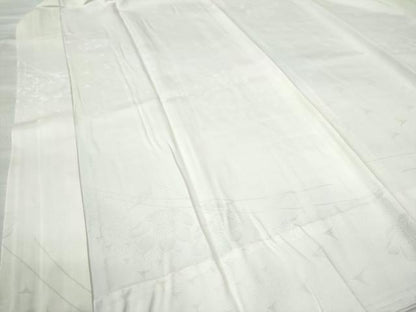 平和屋着物●長襦袢 無双仕立て 舞花地紋 暈し染め 半衿刺繍 正絹 逸品 未使用 CAAZ2948yc