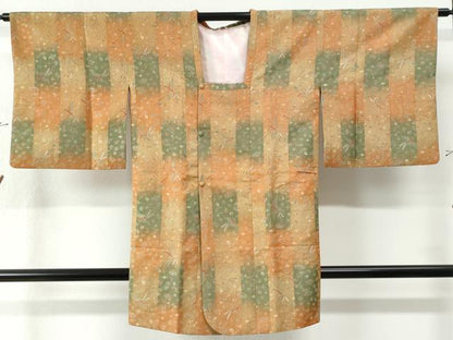 平和屋着物∞道行コート　ロング丈　お召地　鳳凰宝尽くし吉祥文　正絹　逸品　CAAZ2949yc