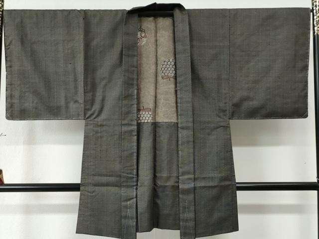 平和屋着物●男性　本場大島紬　アンサンブル　100亀甲　総詰め　正絹　逸品　未使用　CAAZ2953yc