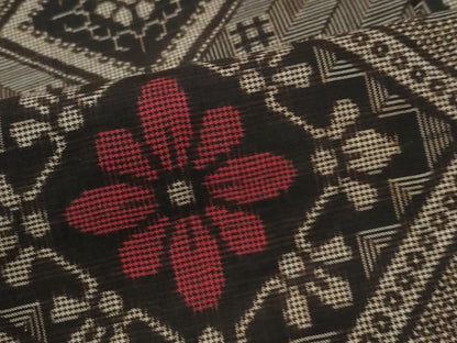 平和屋着物●本場大島紬 龍郷絣 正絹 逸品 CAAZ2960yc