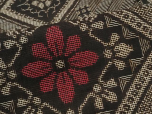 平和屋着物●本場大島紬 龍郷絣 正絹 逸品 CAAZ2960yc