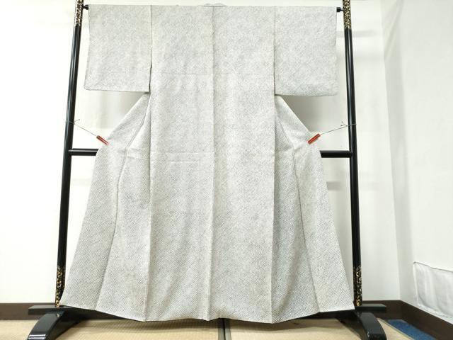 平和屋着物●大変加工の良い総絞り小紋　本疋田絞り　正絹　逸品　CAAZ2965yc