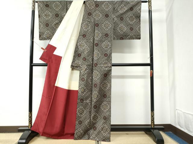 平和屋着物●本場大島紬 龍郷絣 正絹 逸品 未使用 CAAZ2991yc