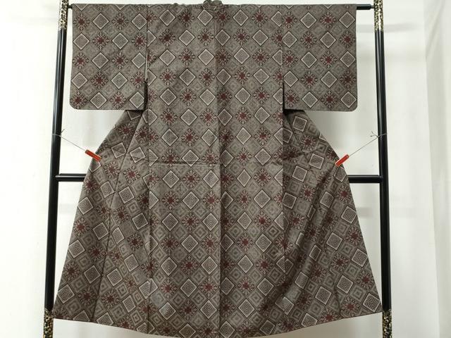 平和屋着物○本場大島紬 龍郷絣 正絹 逸品 CAAZ2999yc