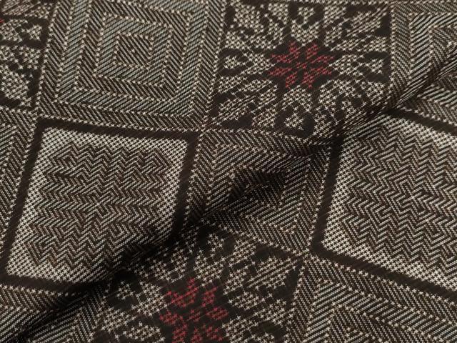 平和屋着物○本場大島紬 龍郷絣 正絹 逸品 CAAZ2999yc