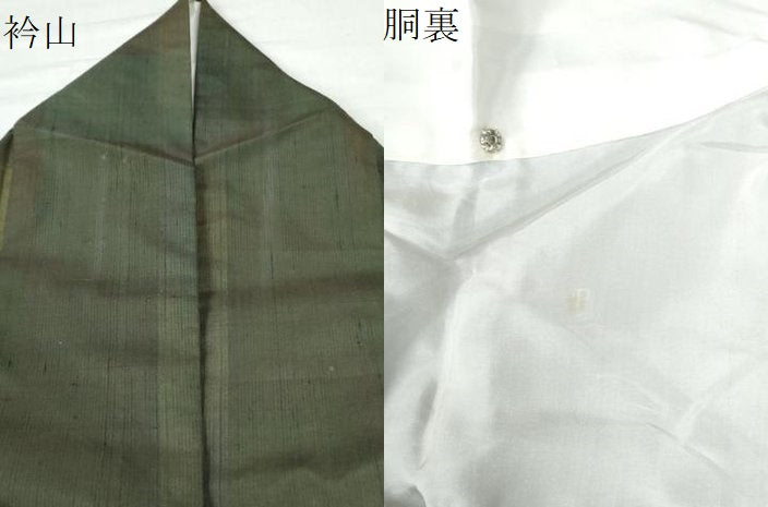 平和屋着物●上質な紬　格子柄　正絹　逸品　CAAZ3016yc
