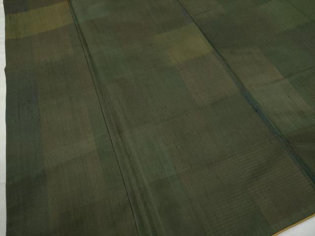 平和屋着物●上質な紬　格子柄　正絹　逸品　CAAZ3016yc