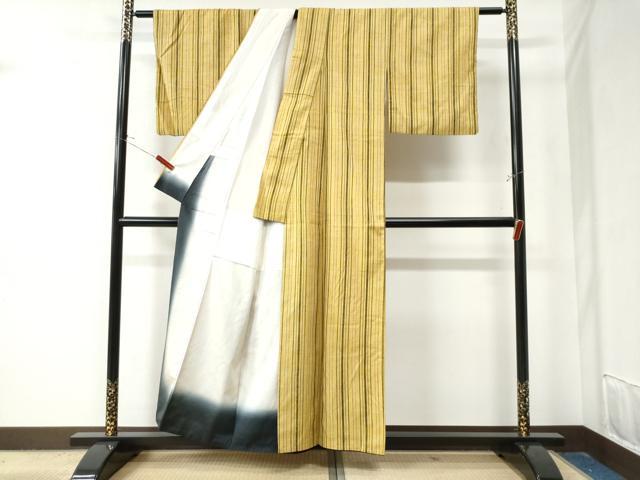 平和屋着物●上質な紬 間道 正絹 逸品 CAAZ3037yc