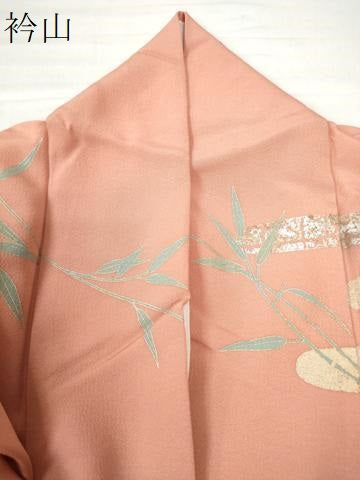 平和屋着物●訪問着　エ霞地紙浜吉祥草花文　暈し染め　金銀彩　正絹　逸品　CAAZ3044yc