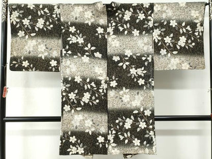 平和屋着物∞長羽織　変わり市松枝桜文　金彩　正絹　逸品　CABE3128yc