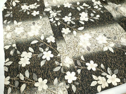 平和屋着物∞長羽織　変わり市松枝桜文　金彩　正絹　逸品　CABE3128yc