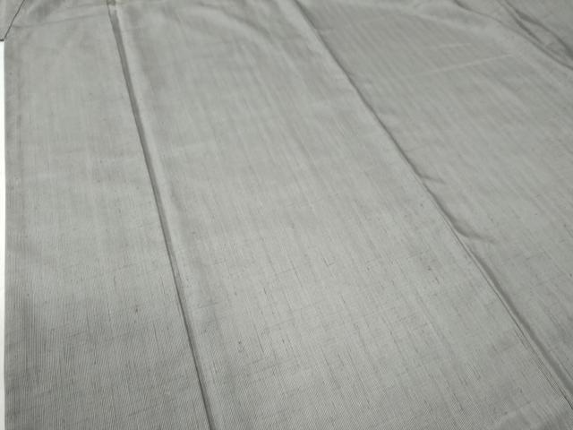 平和屋着物●江戸小紋　紬地　万筋　空五倍子色×樺茶色　正絹　逸品　CABE2856yc