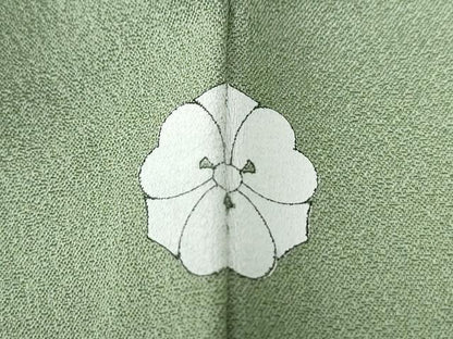平和屋着物●上質な色無地 山葵色 正絹 逸品 CAAZ3068yc