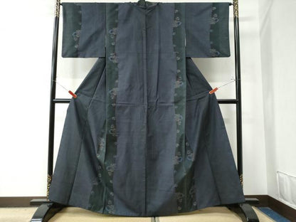 平和屋着物●本場大島紬 9マルキ 貝桶花文 正絹 逸品 CAAZ3088yc