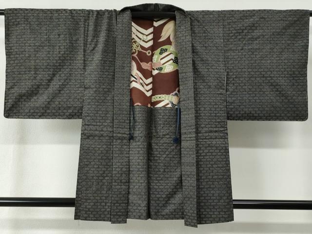 平和屋着物●本場大島紬 龍郷絣 秋名バラ アンサンブル 正絹 逸品 CAAZ3101yc
