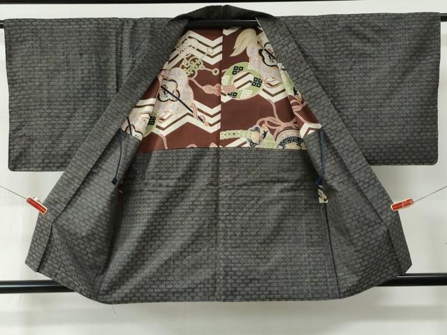 平和屋着物●本場大島紬 龍郷絣 秋名バラ アンサンブル 正絹 逸品 CAAZ3101yc