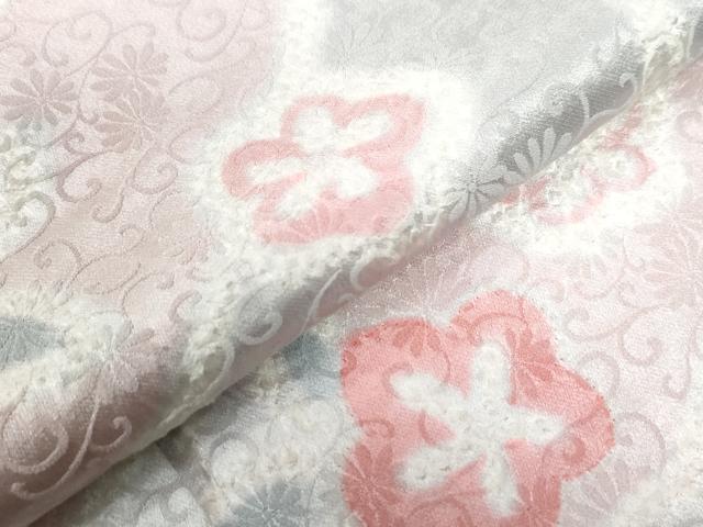 平和屋着物●上質な小紋 絞り 舞花文 暈し染め 正絹 逸品 CAAZ3109yc