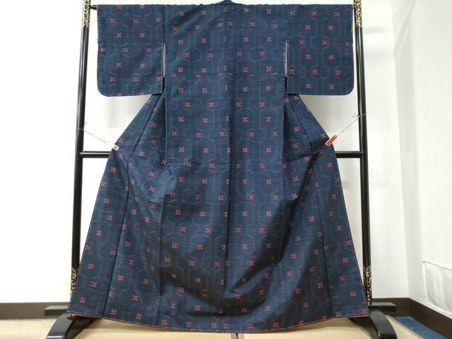 平和屋着物●上質な紬　吉祥文　正絹　逸品　未使用　CAAZ3111yc