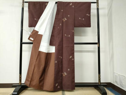 平和屋着物●京の名門・菱屋六右ェ門 紬 唐子 証紙付き 正絹 逸品 CAAZ3128yc