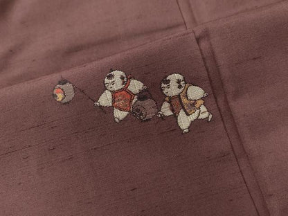 平和屋着物●京の名門・菱屋六右ェ門 紬 唐子 証紙付き 正絹 逸品 CAAZ3128yc