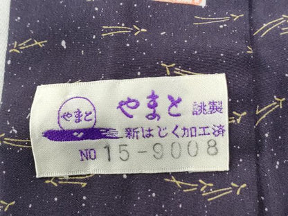 平和屋着物●東京染伝統工芸士 金田昇 長襦袢 袷 溢れ松葉 やまと誂製 反端付き 正絹 逸品 未使用 CAAZ3129yc