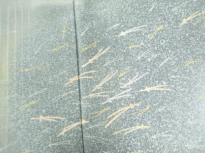 平和屋着物●訪問着　作家物　溢れ松葉　暈し染め　金彩　正絹　逸品　CAAZ3138yc