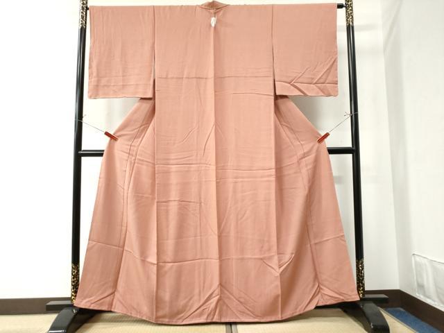 平和屋着物●上質な色無地 退紅色 正絹 逸品 未使用 CAAZ3140yc