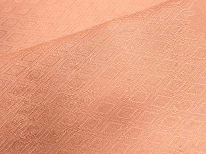 平和屋着物●上質な色無地　雪輪菱吉祥地紋　曙色　正絹　逸品　CAAZ3143yc