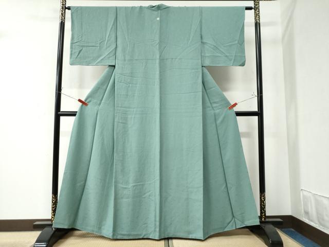 平和屋着物●上質な色無地 吉祥地紋 薄青色 正絹 逸品 CAAZ3153yc