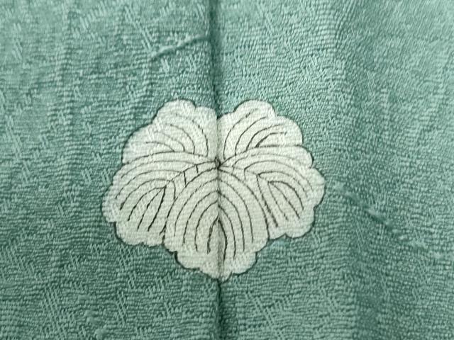 平和屋着物●上質な色無地 吉祥地紋 薄青色 正絹 逸品 CAAZ3153yc