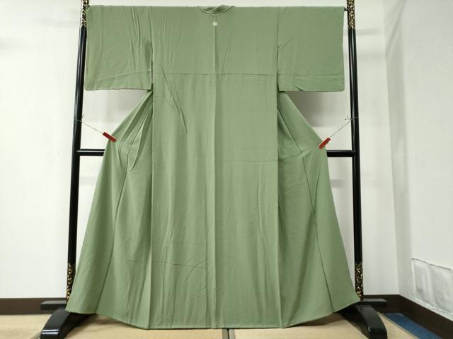 平和屋着物●上質な色無地 柳染色 正絹 逸品 CAAZ3154yc