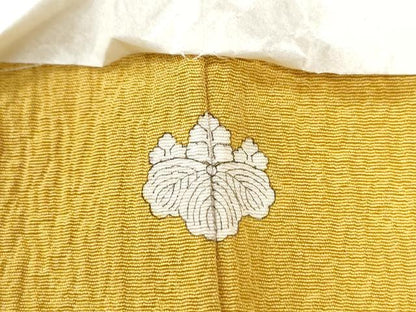 平和屋着物●上質な色無地　山吹色　正絹　逸品　未使用　CAAZ3179yc