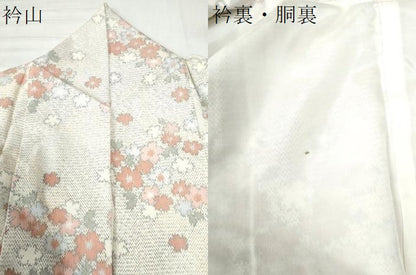 平和屋着物●上質な紬　舞花文　正絹　逸品　CAAZ3211yc