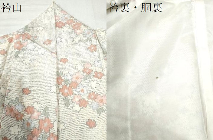 平和屋着物●上質な紬　舞花文　正絹　逸品　CAAZ3211yc