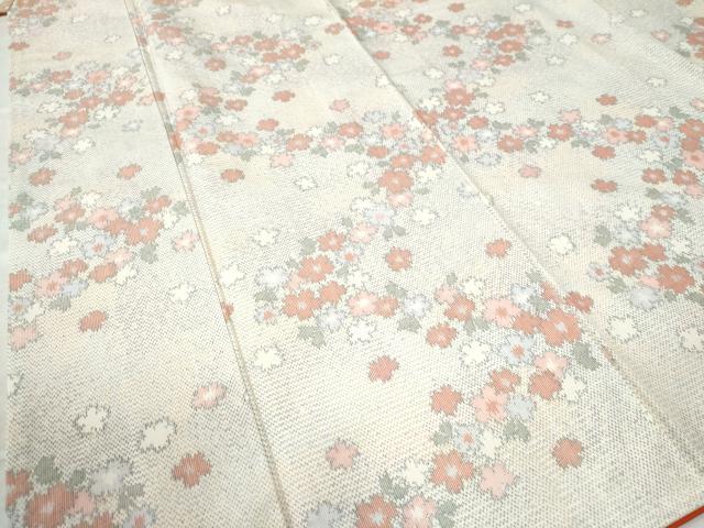 平和屋着物●上質な紬　舞花文　正絹　逸品　CAAZ3211yc