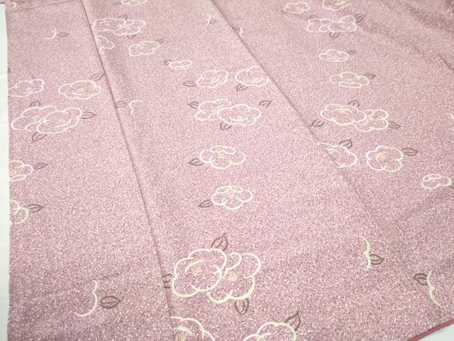 平和屋着物●上質な小紋　椿　たたき染め　正絹　逸品　CAAZ3228yc
