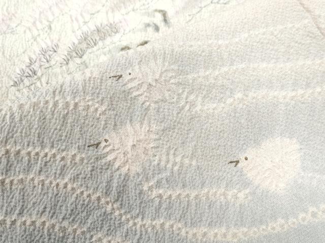 平和屋着物●十日町　名門　滝泰謹製　訪問着　絞り　刺繍　千鳥　扇面浜松花文　暈し染め　金彩　正絹　逸品　CABB4072yc 平和屋着物○十日町 名門 滝泰謹製 訪問着 絞り 刺繍 千鳥 扇面浜松