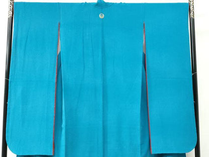 平和屋着物●豪華振袖 色無地 納戸色 正絹 逸品 CAAZ3244yc