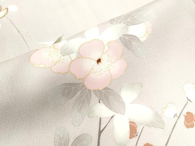 平和屋着物●訪問着 駒刺繍 枝花文 金彩 正絹 逸品 未使用 CAAZ3247yc