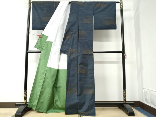 平和屋着物●本場大島紬　9マルキ　霞吉祥文　正絹　逸品　CAAZ3252yc