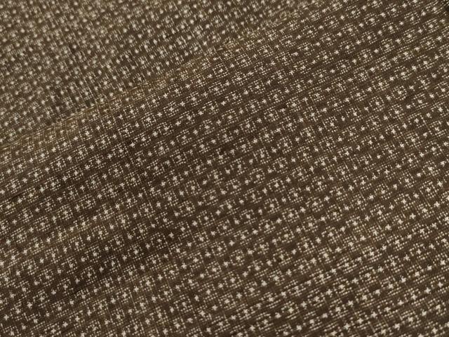 平和屋着物●男性　紬　アンサンブル　亀甲文　正絹　逸品　CAAZ3259yc