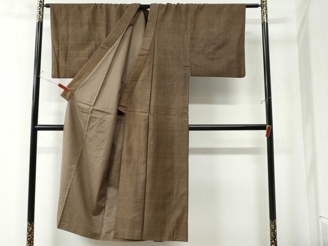 平和屋着物●男性　紬　アンサンブル　亀甲柄　正絹　逸品　CAAZ3273yc