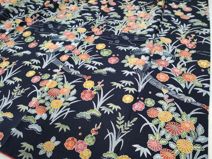 平和屋着物●訪問着　霞流水松竹梅草花文　正絹　逸品　CAAZ3279yc