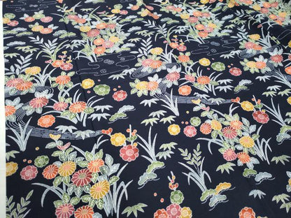 平和屋着物●訪問着　霞流水松竹梅草花文　正絹　逸品　CAAZ3279yc