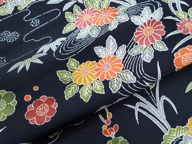 平和屋着物●訪問着　霞流水松竹梅草花文　正絹　逸品　CAAZ3279yc