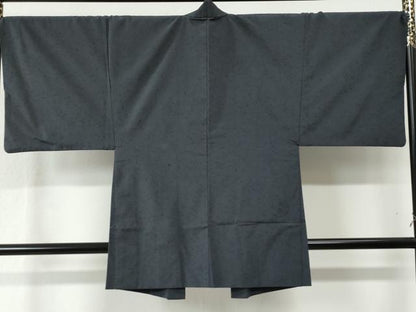 平和屋着物●男性 髭紬 アンサンブル 色無地 羊羹色 正絹 逸品 CAAZ3286yc