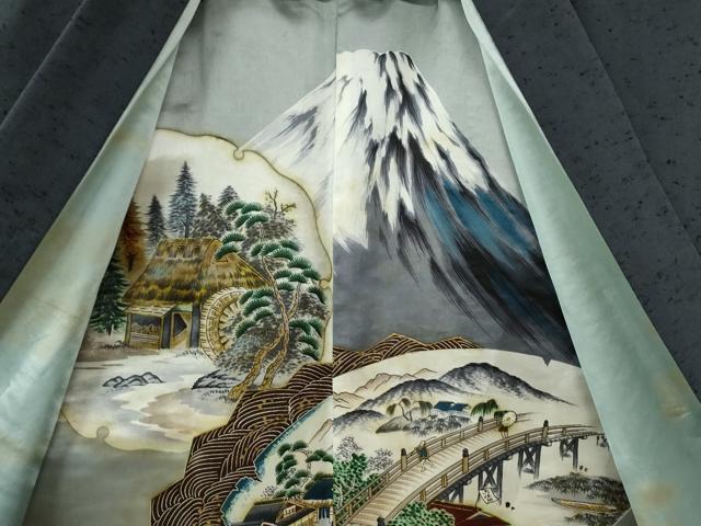 平和屋着物●男性 髭紬 アンサンブル 色無地 羊羹色 正絹 逸品 CAAZ3286yc
