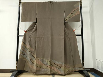 平和屋着物●訪問着　霞吉祥文　正絹　逸品　CAAZ3299yc