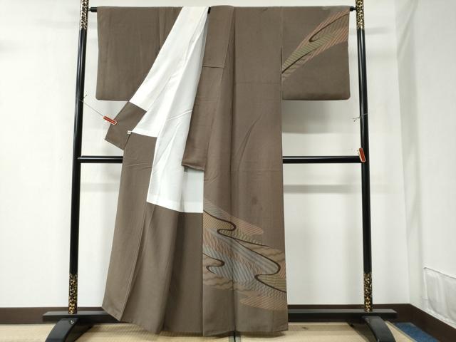 平和屋着物●訪問着　霞吉祥文　正絹　逸品　CAAZ3299yc